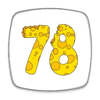 78 ans - Cadeau du 78e anniversaire - 1978 - Magnet carré - blanc - Devant