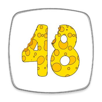 48 Jahre alt - 48. Geburtstag Geschenk - 1948 - Viereckiger Kühlschrankmagnet - Weiß - Vorne