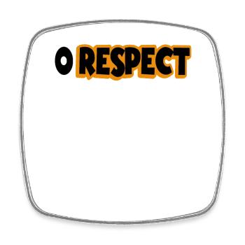 Null Respect Street Typography - Square fridge magnet - white - Front