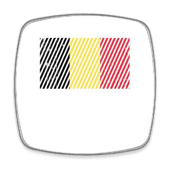 Belgium Flag - Square fridge magnet - white - Front