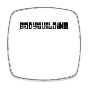 bodybuilding - Square fridge magnet - white - Front