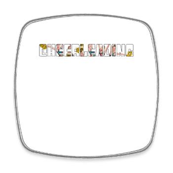 Cheerleading - Square fridge magnet - white - Front