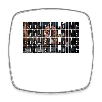 bodybuilding - Square fridge magnet - white - Front