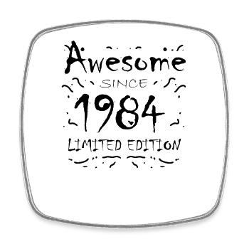 1984 - Jahrgang 1984 - Viereckiger Kühlschrankmagnet - Weiß - Vorne