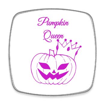 Pumpkin Königin Halloween Design - Viereckiger Kühlschrankmagnet - Weiß - Vorne