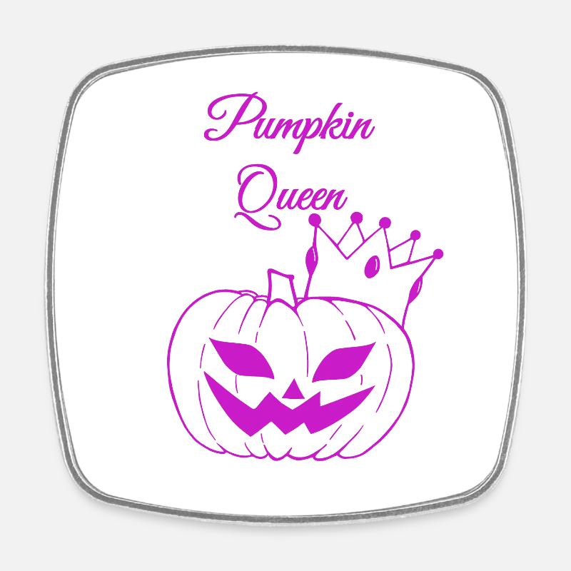 Pumpkin Queen Halloween Design - Square fridge magnet - white