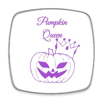 Pumpkin Queen Design - Square fridge magnet - white - Front