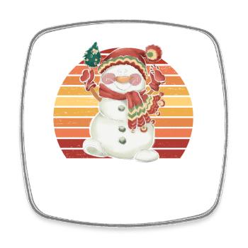 Snowman Christmas Hat Christmas Gift - Square fridge magnet - white - Front