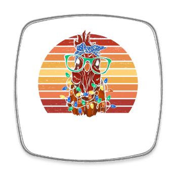 Hühner Mama Weihnachtshuhn Weihnachten Geschenk - Viereckiger Kühlschrankmagnet - Weiß - Vorne