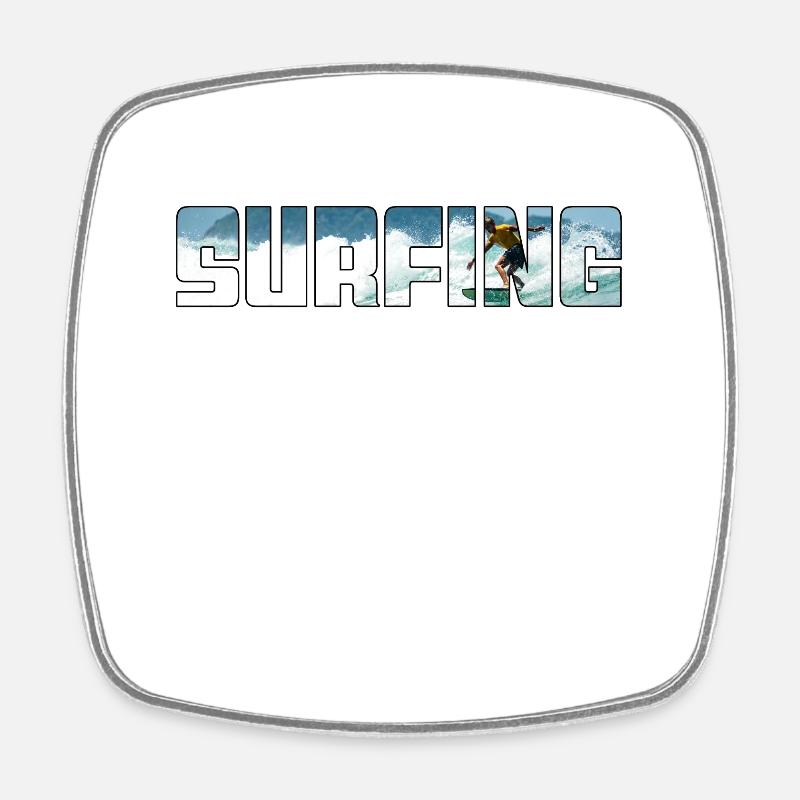 Surf - Magnet carré - blanc