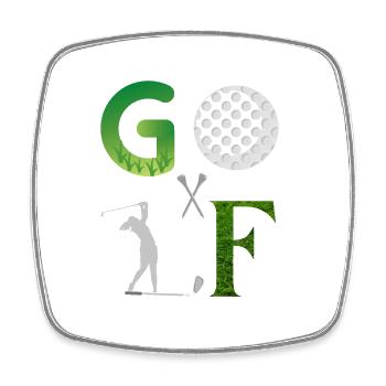 Golf - Golf Lovers - Viereckiger Kühlschrankmagnet - Weiß - Vorne