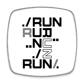 Course Sport Course Coureurs Sprinter Marathon - Magnet carré - blanc - Devant