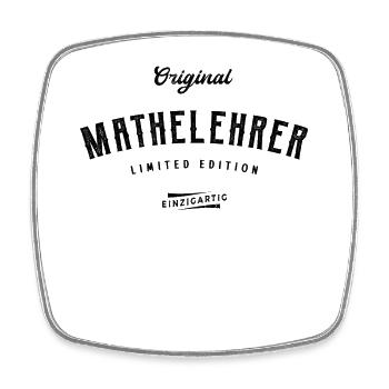 Mathelehrer Limited Edition - Viereckiger Kühlschrankmagnet - Weiß - Vorne