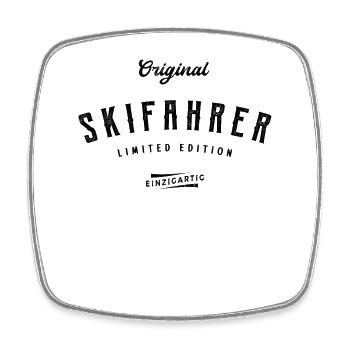 Skifahrer Limited Edition Ski Fahrer - Viereckiger Kühlschrankmagnet - Weiß - Vorne