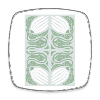 Jugendstil, Arts & Crafts, Aesthetic, Vintage-1900 - Viereckiger Kühlschrankmagnet - Weiß - Vorne
