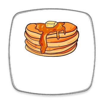Crêpes Crêpes - Magnet carré - blanc - Devant