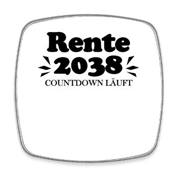 Rente 2038 Ruhestand Rentner Renteneintritt - Viereckiger Kühlschrankmagnet - Weiß - Vorne
