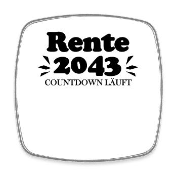 Rente 2043 Ruhestand Rentner Renteneintritt - Viereckiger Kühlschrankmagnet - Weiß - Vorne