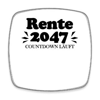 Rente 2047 Ruhestand Rentner Renteneintritt - Viereckiger Kühlschrankmagnet - Weiß - Vorne
