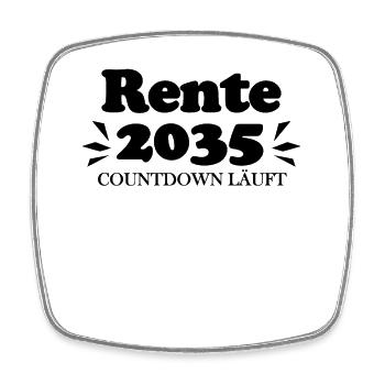 Rente 2035 Ruhestand Rentner Renteneintritt - Viereckiger Kühlschrankmagnet - Weiß - Vorne