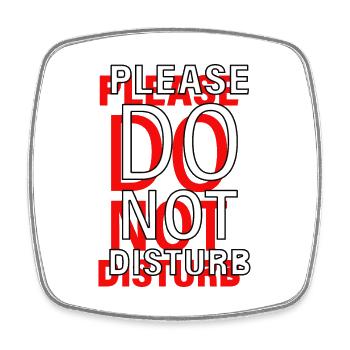Please Do Not Disturb - Bitte nicht stören Spruch - Square fridge magnet - white - Front