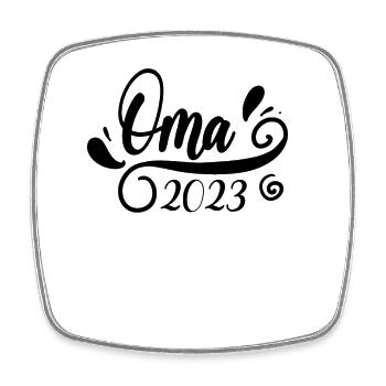 Oma 2023 - Werdende Oma 2023 - Viereckiger Kühlschrankmagnet - Weiß - Vorne