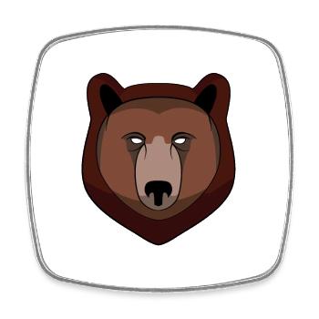 Bear - Square fridge magnet - white - Front