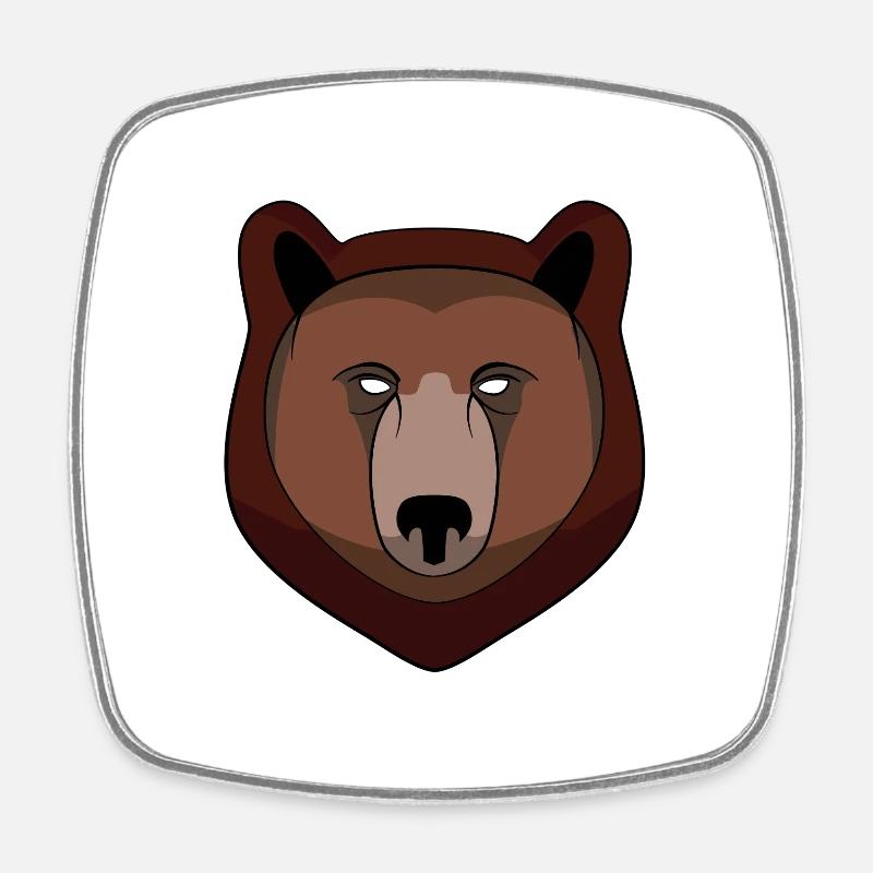 Ours - Magnet carré - blanc