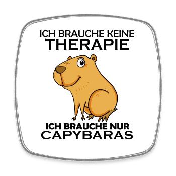 Capybara Wasserschwein - Viereckiger Kühlschrankmagnet - Weiß - Vorne