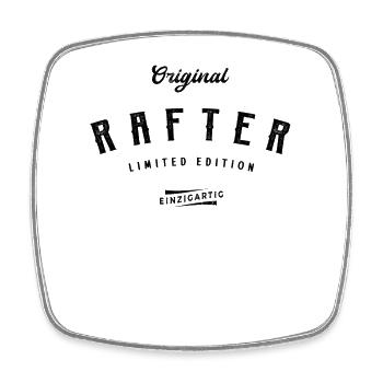 Rafter Limited Edition Rafting - Viereckiger Kühlschrankmagnet - Weiß - Vorne