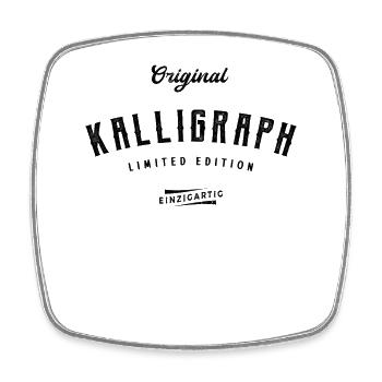 Kalligraph Limited Edition Kalligraphie - Viereckiger Kühlschrankmagnet - Weiß - Vorne