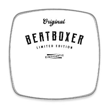 Beatboxer Limited Edition Beatboxing - Viereckiger Kühlschrankmagnet - Weiß - Vorne