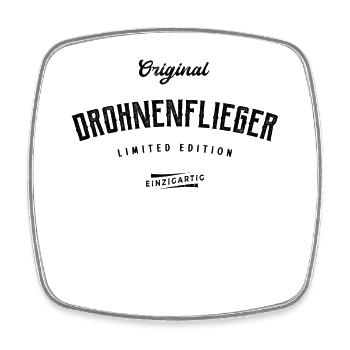 Drohnenflieger Limited Edition Drohne Lustiges - Viereckiger Kühlschrankmagnet - Weiß - Vorne