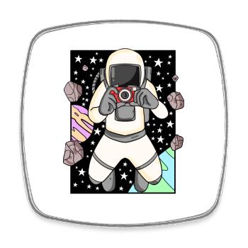 Photographe astronaute Photographie - Magnet carré - blanc - Devant