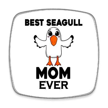 Mother Mom North Sea Best Seagulls Mom - Square fridge magnet - white - Front