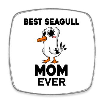 Mother Mom North Sea Best Seagulls Mom - Square fridge magnet - white - Front