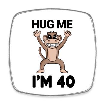 40 birthday - 40 years - hug - Square fridge magnet - white - Front