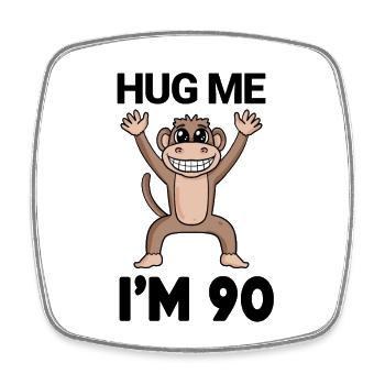 90 Birthday - 90 Years - Embrace - Square fridge magnet - white - Front