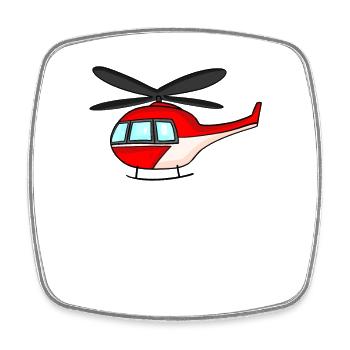 Löschflugzeug Feuerwehr Helikopter - Viereckiger Kühlschrankmagnet - Weiß - Vorne
