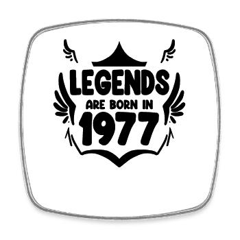 1977 - Jahrgang 1977 - Viereckiger Kühlschrankmagnet - Weiß - Vorne