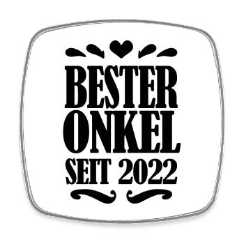 Bester Onkel seit 2022 - Viereckiger Kühlschrankmagnet - Weiß - Vorne