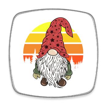 Weihnachtszwerg Gnome Vintage - Viereckiger Kühlschrankmagnet - Weiß - Vorne