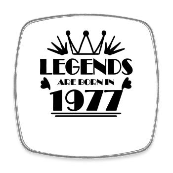 1977 - Jahrgang 1977 - Viereckiger Kühlschrankmagnet - Weiß - Vorne