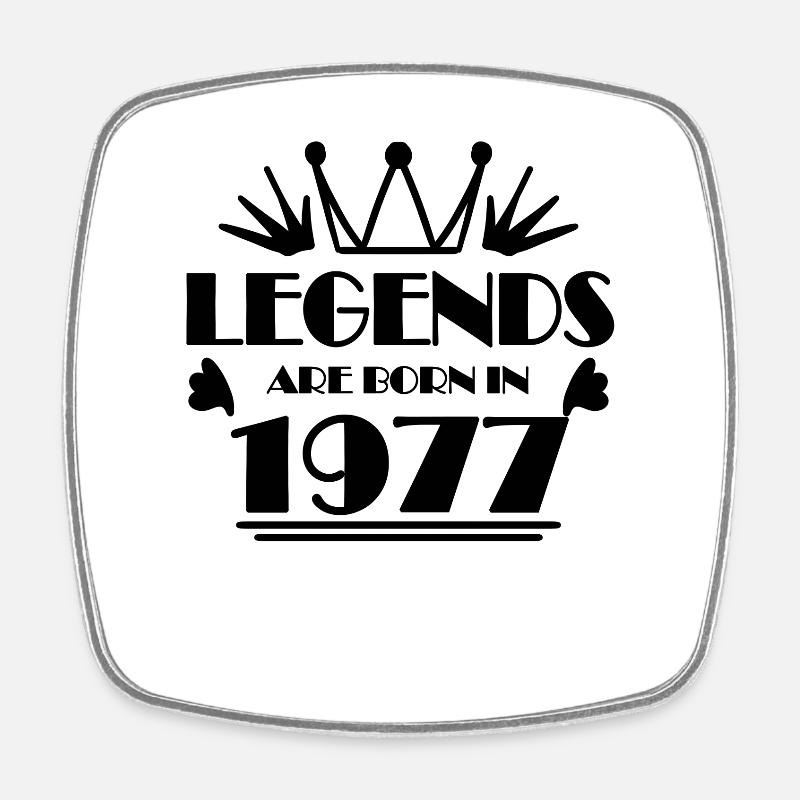 1977 - Né en 1977 - Magnet carré - blanc