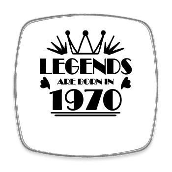1970 - Born 1970 - Square fridge magnet - white - Front