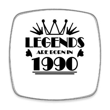 1990 - Born 1990 - Square fridge magnet - white - Front