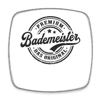 Bademeister Original Lustiges Rettungsschwimmer - Viereckiger Kühlschrankmagnet - Weiß - Vorne
