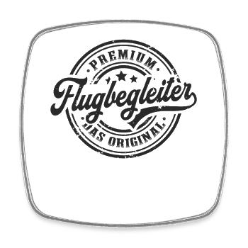 Flugbegleiter Original Stewardess Flugbegleiterin - Viereckiger Kühlschrankmagnet - Weiß - Vorne