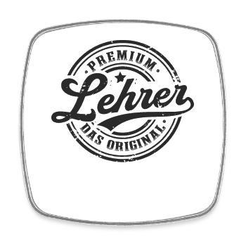 Lehrer Original Abschluss Lustiges Klassenlehrer - Viereckiger Kühlschrankmagnet - Weiß - Vorne