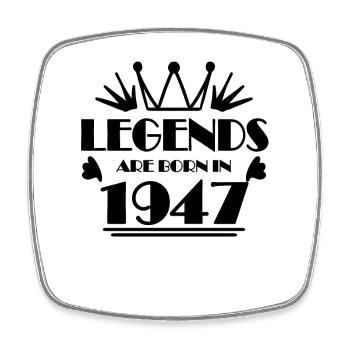 1947 - Jahrgang 1947 - Viereckiger Kühlschrankmagnet - Weiß - Vorne